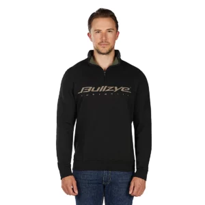 Bullzye Men's Pullover 'BZ Logo' 1/4 Zip Black