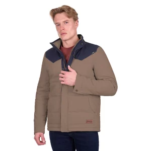 Pure Western Men's Jacket Reversible 'Jamie' Stone/Navy