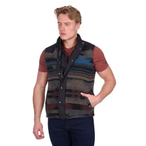 Pure Western Men's Vest Reversible 'Trevor' Charcoal