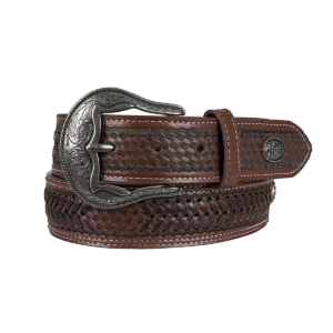 Pure Western Men's Belt 'Rylan' Dark Tan PCP1985BLT