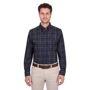 Thomas Cook Men's Shirt 'Adam' L/S Navy/Tan T6W1115034