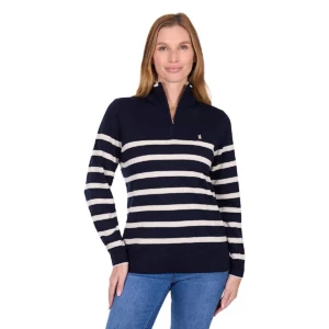Thomas Cook Women's 1/4 Zip Jumper 'Jeanette' Navy