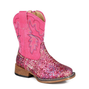 Roper Girl's Boots Toddler 'Glitter Aztec II' Fuschia Glitter/Fuschia 09-017-1903-3774