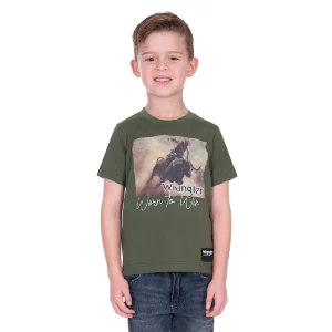 Wrangler Boy's T Shirt 'Carlos' Short Sleeve Cypress X6W3557497