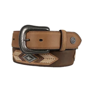 Wrangler Men's Belt 'Jonas' Leather Coffee X6W1963BLT