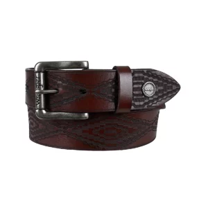 Wrangler Men's Belt 'Memphis' Leather Dark Tan X6W1965BLT