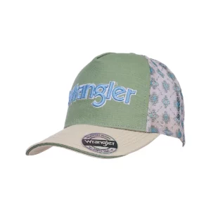 Wrangler Women's Trucker Cap 'Nat' HP Ponytail Sage/Off White X6W2935CAP