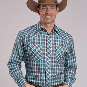 Roper Men's Shirt 'Karman 55/45 Collection' Long Sleeve Plaid Brown 01-001-0101-4073 BR