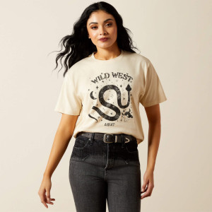 Ariat Women's T-Shirt 'Inked' Oyster Grey 10065943