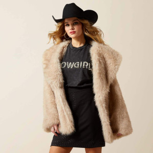 Ariat Women's Coat 'Faux Fur' Tan 10065966