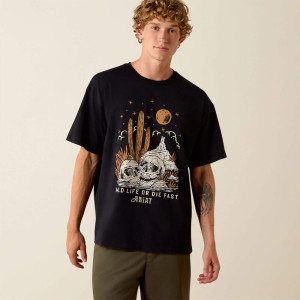 Ariat Men's T-Shirt 'Wild Life Boxy' Washed Black 10071097