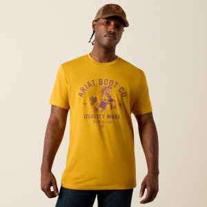 Ariat Men's T-Shirt 'College Bronc' Chai Tea 10071157