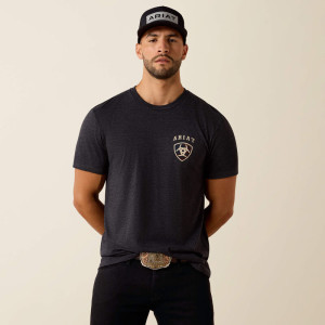 Ariat Men's T-Shirt 'American Bison' Charcoal 10071195