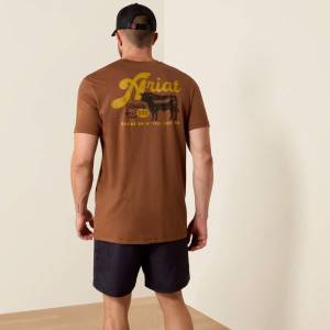 Ariat Men's T-Shirt 'BBQ Smoke' Soft Silt 10071197