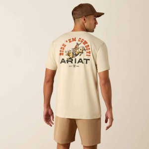 Ariat Men's T-Shirt 'Ride Em Cowboy' Natural 10071199
