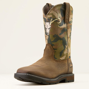 Ariat Men's Boots 'Groundbreaker Antler H2O' WST Bruin Brown/Camo 10074211
