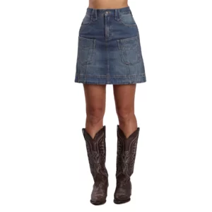 Stetson Women's Skirt Mini Denim Solid Blue 11-060-0594-5007 BU