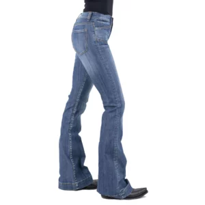 Stetson Women's Jeans 921 Flare Plain Blue 11-054-0921-2402 BU