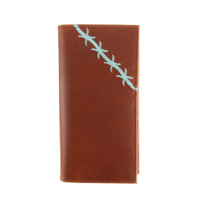 Fort Worth Wallet Rodeo Barbed Wire Design Turquoise BAG6350 TU
