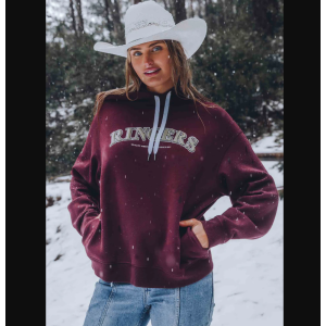 Ringers Western Women's Hoodie 'Varsity' Cabernet 223081RW-CAB