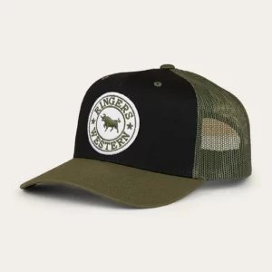 Ringers Western Signature Bull Trucker Cap Army/Black With Army Patch 171120006-AR/BLK