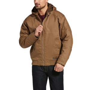 Ariat Men's Jacket 'Rebar' Hooded Duracanvas Field Khaki 10032964