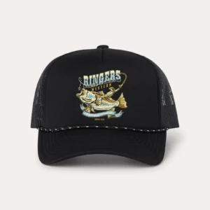 Ringers Western 'Bucking Barra' Foam Cap Black 425061RW-BLK