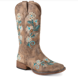 Roper Women's Boots 'Bailey Bouquet' Brown/Blue Floral 09-021-1903-3872