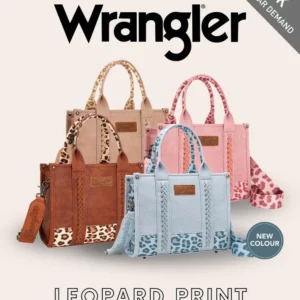 Wrangler Bag Crossbody 'Leopard Print' Tan/Blue/Pink/Taupe X6S2934BAG