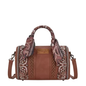Wrangler Barrel Bag 'Paisley Print' Tan/Black X6S4924BAG