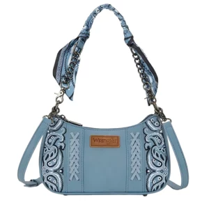 Wrangler Shoulder Bag 'Paisley ' Tan/Blue/Pink X6S4925BAG