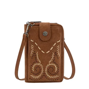 Wrangler Phone Wallet Bag 'Swirl' Tan/Navy/Natural X6S4939BAG