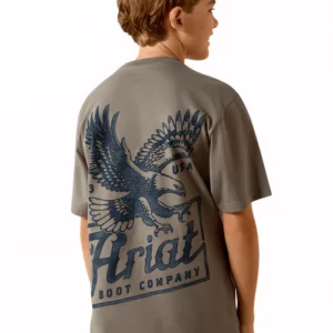 Ariat Boy's T-Shirt 'Patriot' Smoked Pearl 10071180