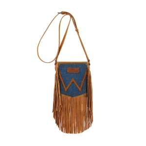 Wrangler Bag 'Denim Pocket Fringe' Tan/White/Chocolate X6S4931BAG