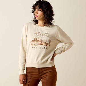 Ariat Women's Sweatshirt Crew 'Essential' Summer Sand 10071166