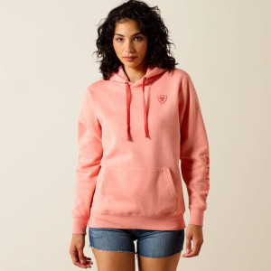 Ariat Women's Hoodie 'Logo 2.0' Peach Amber Heather 10071458