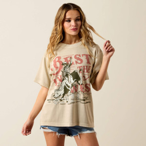 Ariat Women's T-Shirt 'Bull Rider Arched' French Oak 10071711
