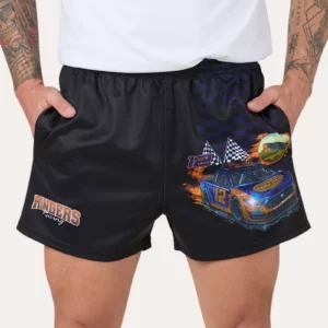 Ringers Western Footy Shorts 'Road Rumble' Blue 125167RW-BLU