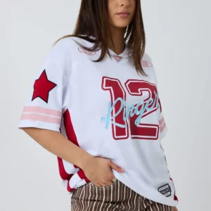 Ringers Western Unisex 'Since 2012' Football Jersey White/Red 625044RW-WHT/RE