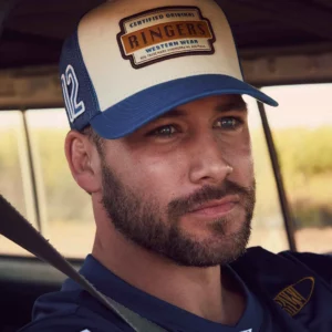 Ringers Western 'Drive By' Trucker Cap Blue/Cream 625050RW-BLU/CRM