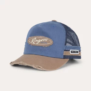 Ringers Western 'Worn Out' Deep Fit Trucker Cap Army/Chocolate Clay/Blue 625051RW