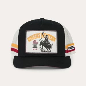 Ringers Western 'Live Rodeo' Trucker Cap Black/Off White 625052RW-BLK/OWH
