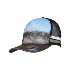 Wrangler Trucker Cap High Profile 'Evan' Dark Tan/Multi X6S1951CAP
