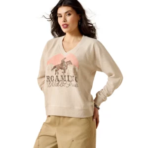 Ariat Women's Sweatshirt 'Victoria' Khaki Heather 10071623