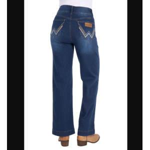 Wrangler Women's Jeans 'Chloe' High Rise Wide Leg 34L Old Indigo XCP2259580