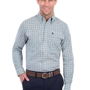 Thomas Cook Men's Shirt 'Rory' Long Sleeve 2PKT Sage/Navy T6S1115031