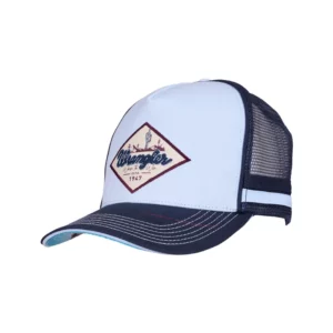Wrangler Trucker Cap High Profile 'Hank' Navy/Light Blue X6S1943CAP