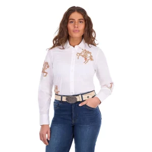 Wrangler Women's Shirt 'Darcy' Long Sleeve White X6S2100606