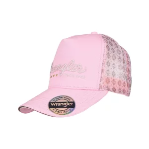 Wrangler Women's Trucker Cap 'Lucy' HP Ponytail Khaki Marle/Pastel Pink X6S2937CAP