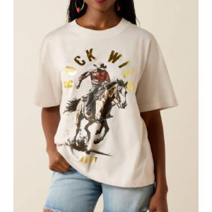 Ariat Women's T-Shirt 'Buck Wild' Natural 10076381